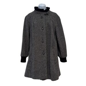 Stevens Forstmann Vintage 70s, 80s Pure Wool Coat Womens Sz L With Union Tag